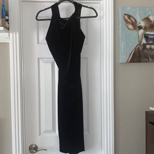 Women’s black Velvet Halter Dress